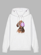 Bubble Dachshund Organic Cotton Hoodie Miami