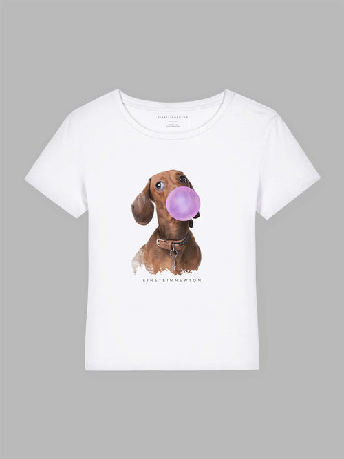 Bubble Dachshund Organic Cotton T-Shirt Mary