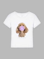 Bubble Poodle Organic Cotton T-Shirt Mary