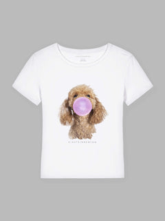 Bubble Poodle Organic Cotton T-Shirt Mary