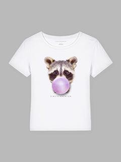 Bubble Racoon organic cotton t-shirt Mary