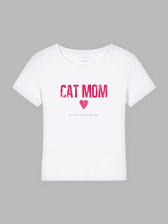 Cat Mom Pinky Organic Cotton T-Shirt Mary