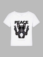 Frenchie Peace Bio-Baumwoll T-Shirt Mary