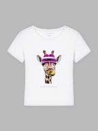 Tennis Giraffe Organic Cotton T-Shirt Mary