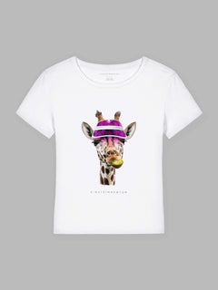 Tennis Giraffe Organic Cotton T-Shirt Mary